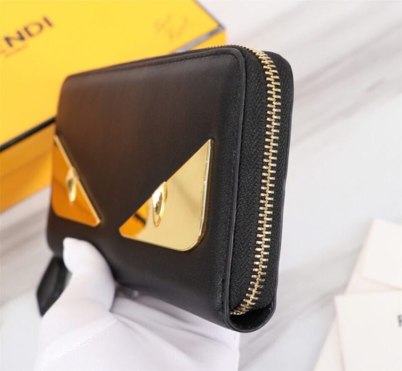 Replica Fendi Yellow Eyes Wallet - premium 1:1 fake handbag model