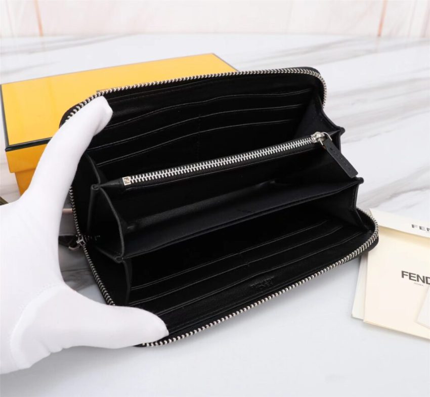 Replica Fendi Black Eyes Wallet - realistic designer-inspired fake bag