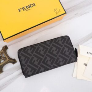 Replica Fendi FF Black Wallet - realistic designer-inspired fake bag