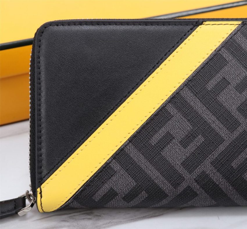 Replica Fendi FF Black Wallet - top-rated replica designer bag