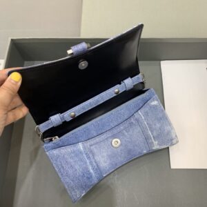 Replica Balenciaga Hourglass On Chain Denim - best quality luxury bag dupe
