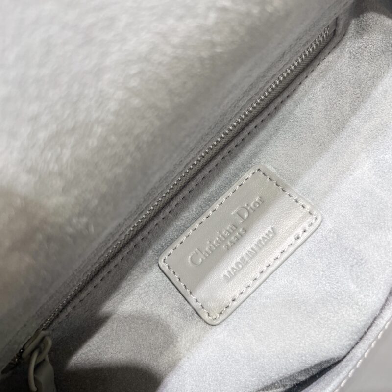Replica Lady Dior Ultramatte Grey Grid ABC - near-authentic luxury replica handbag