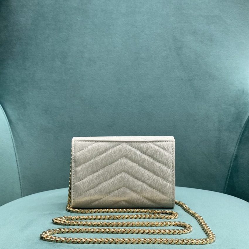 Replica Yves Saint Laurent Chain Wallet White - best quality luxury bag dupe
