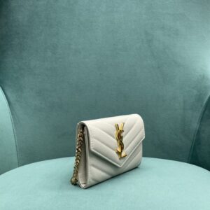Replica Yves Saint Laurent Chain Wallet White - premium-grade designer purse dupe