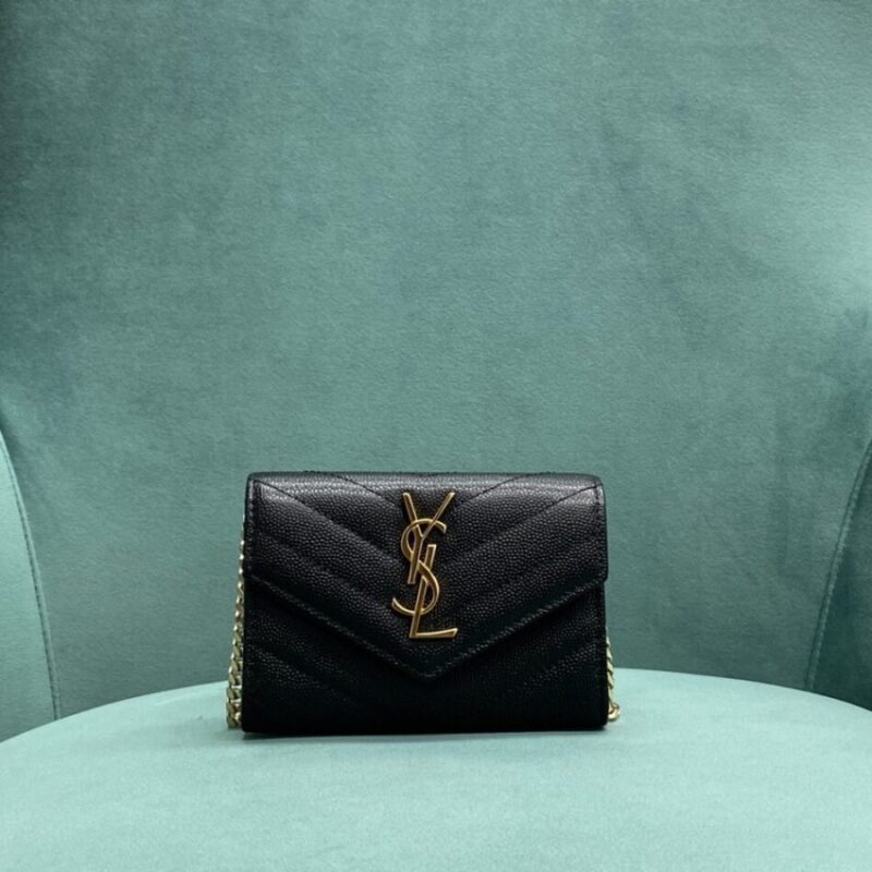 Replica Yves Saint Laurent Chain Wallet Black - high-quality designer bag clone
