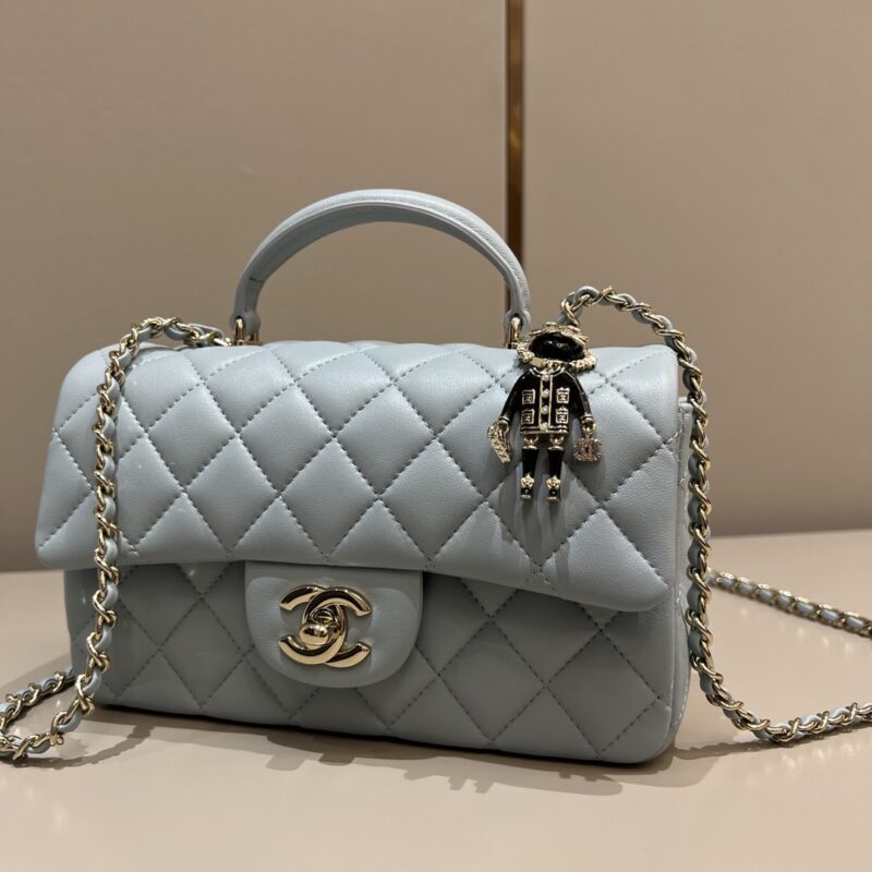 Replica CHANEL CF 20 cm Lion Grey - premium 1:1 fake handbag model