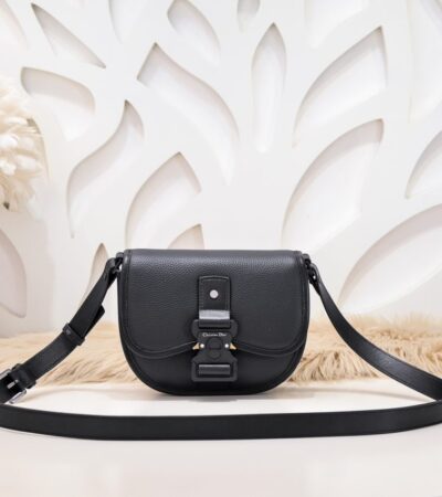 Replica Dior Mini Gallop Bag with Strap Black - high-end fake designer purse