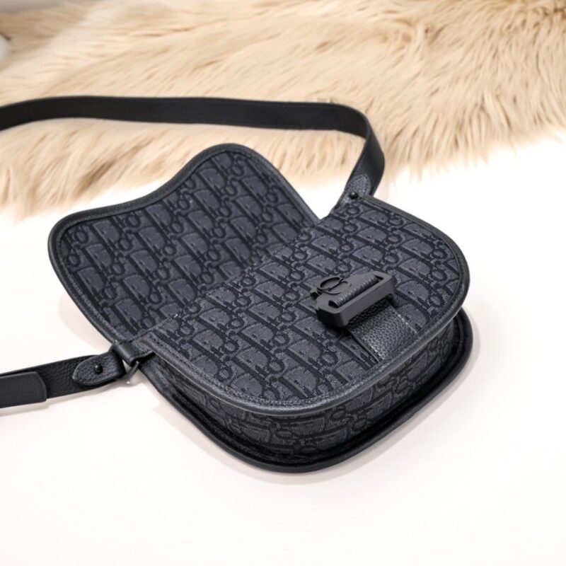 Replica Dior Mini Gallop Bag with Strap Black Canvas - near-authentic luxury replica handbag