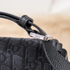 Replica Dior Mini Gallop Bag with Strap Black Canvas - top-tier luxury replica shoulder bag