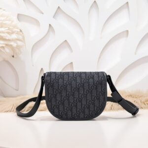 Replica Dior Mini Gallop Bag with Strap Black Canvas - best-selling designer handbag dupe