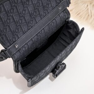 Replica Dior Mini Gallop Bag with Strap Black Canvas - high-end fake designer purse