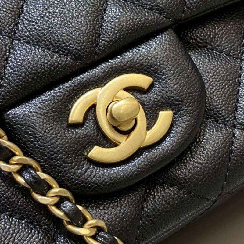 Replica CHANEL CF 20 cm Handle Black - premium-grade designer purse dupe