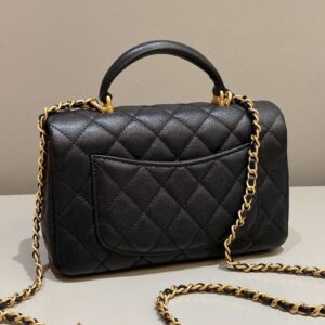 Replica CHANEL CF 20 cm Handle Black - high-quality designer bag clone