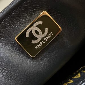 Replica CHANEL CF 20 cm Handle Black - high-quality designer bag clone