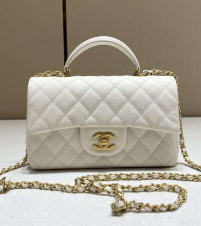 Replica CHANEL CF Handle White - ultra-realistic fake designer tote