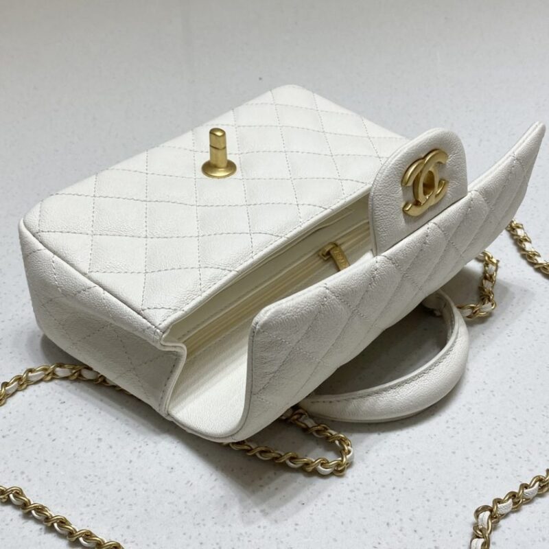 Replica CHANEL CF Handle White - realistic designer-inspired fake bag