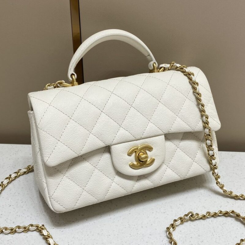 Replica CHANEL CF Handle White - ultra-realistic fake designer tote