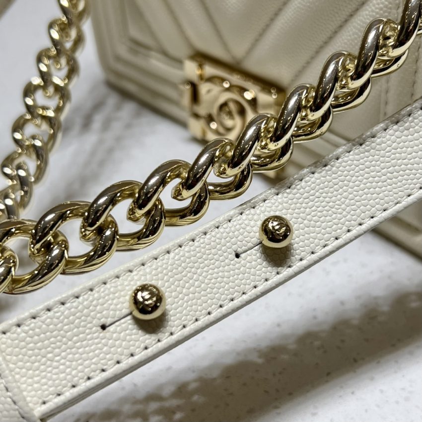 Replica CHANEL Le Boy Small Ivory - realistic designer-inspired fake bag