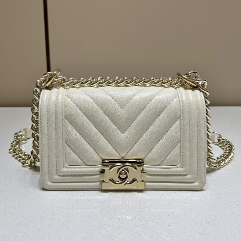 Replica CHANEL Le Boy Small Ivory - 1:1 designer replica handbag