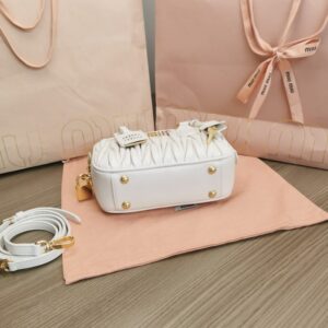 Replica Miu Miu Arcadie Small White - authentic-look luxury purse replica