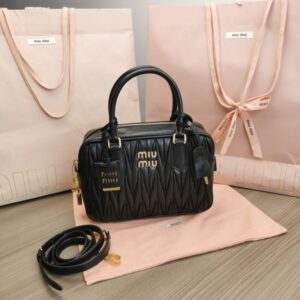 Replica Miu Miu Arcadie Medium Black - elite superclone designer purse