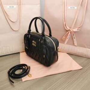 Replica Miu Miu Arcadie Medium Black - realistic designer-inspired fake bag