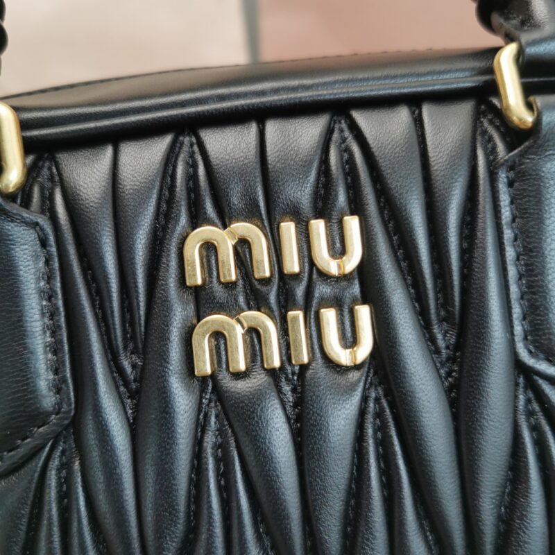 Replica Miu Miu Arcadie Medium Black - premium 1:1 fake handbag model