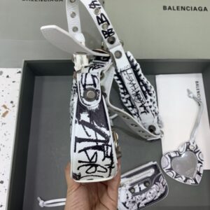 Replica Balenciaga Le Cagole Graffiti White - elite superclone designer purse