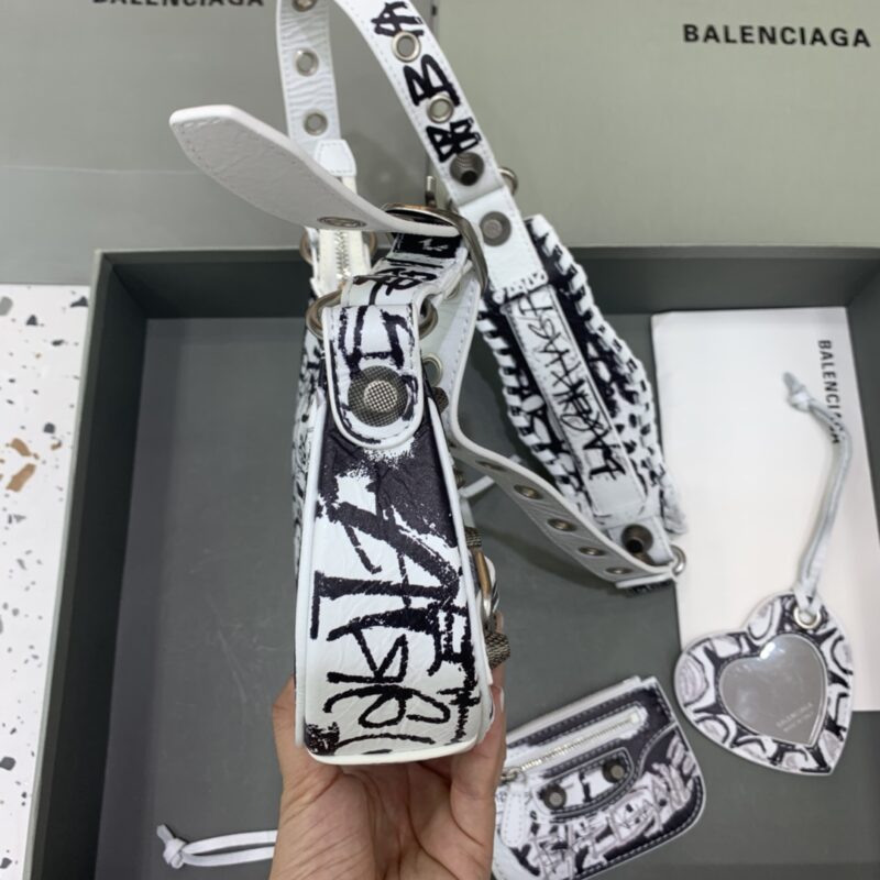 Replica Balenciaga Le Cagole Graffiti White - elite superclone designer purse