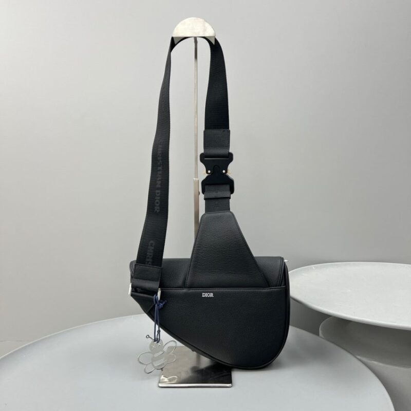 Replica Dior Saddle Bag Full Black Calfskin - 1:1 designer replica handbag