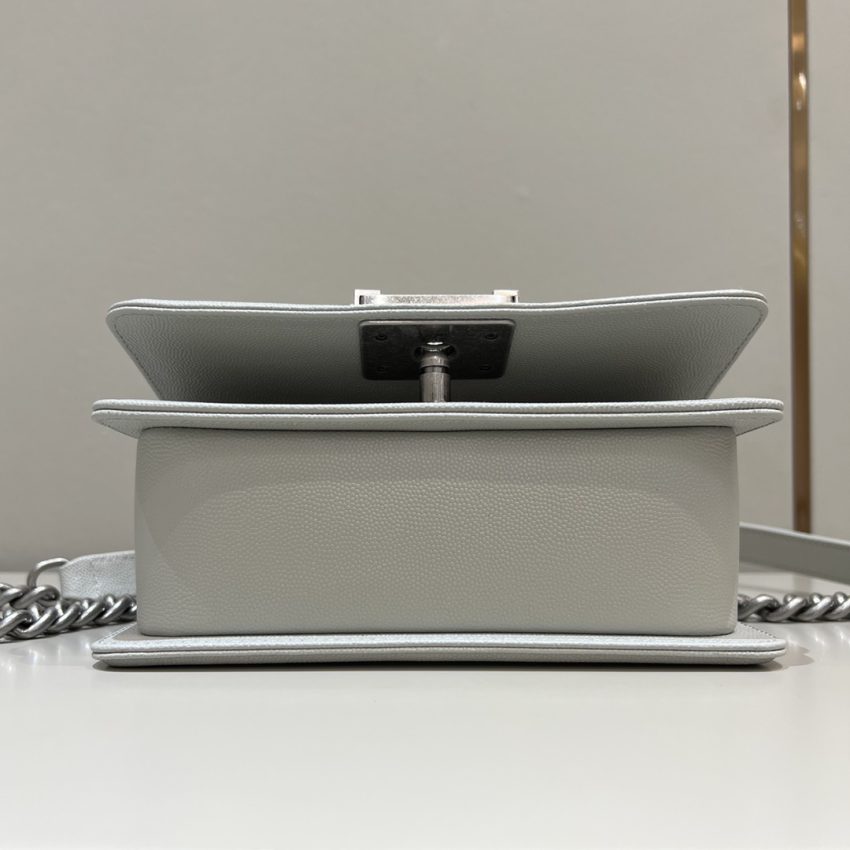 Replica CHANEL Le Boy Grey Silver - ultra-realistic fake designer tote