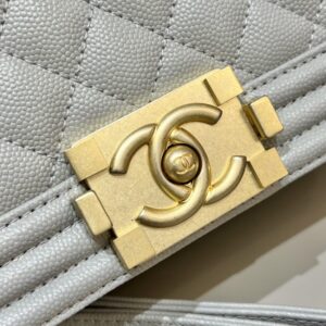 Replica CHANEL Le Boy Grey Gold - high-end fake designer purse