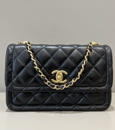 Replica CHANEL Tofu Bag Black - top-tier luxury replica shoulder bag