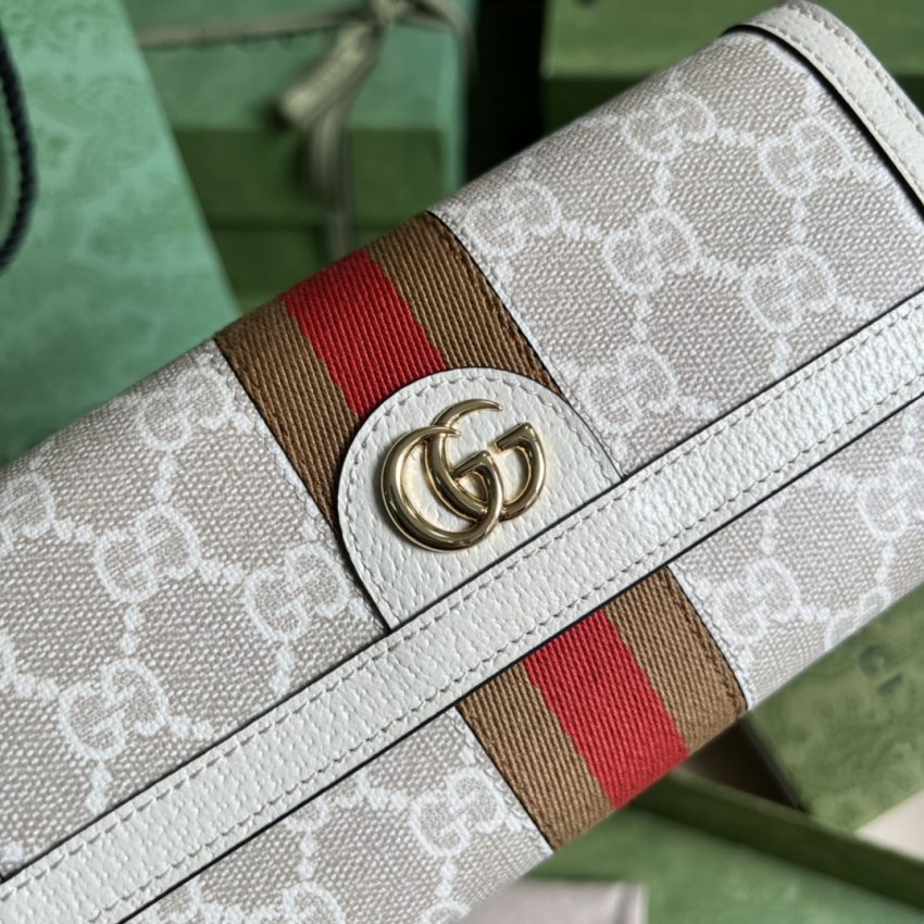 Replica Gucci Ophidia Long Wallet White - realistic designer-inspired fake bag