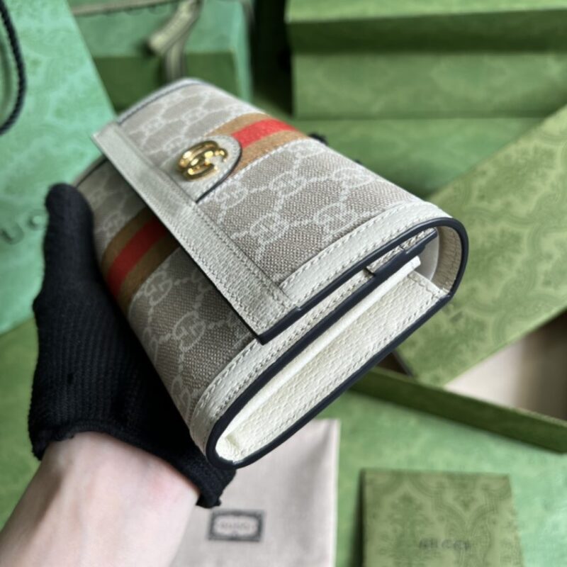 Replica Gucci Ophidia Long Wallet White - top-tier luxury replica shoulder bag