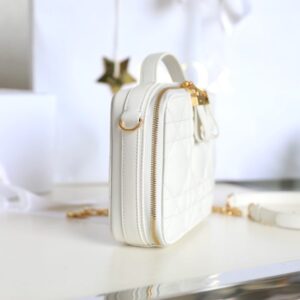 Replica Dior Caro Box Bag White - top-rated replica designer bag