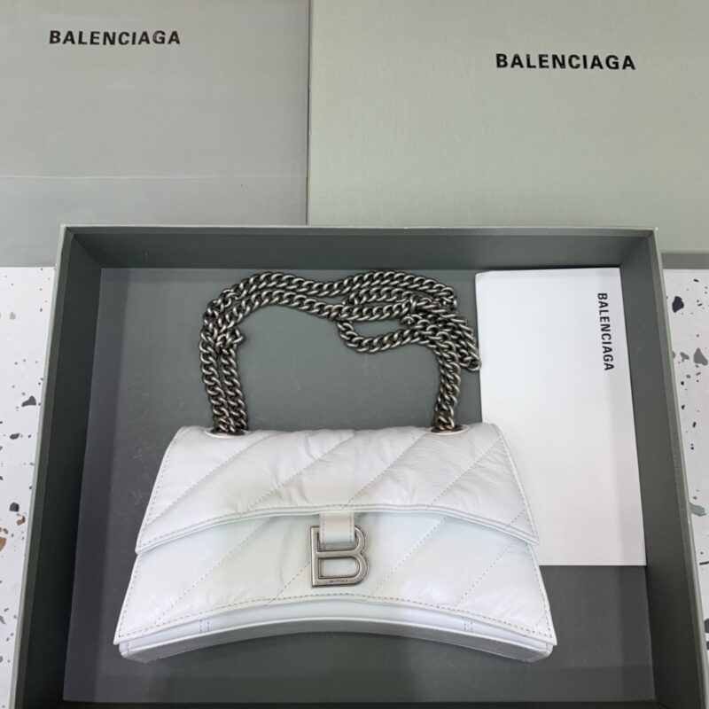 Replica Balenciaga Crush Small White - near-authentic luxury replica handbag