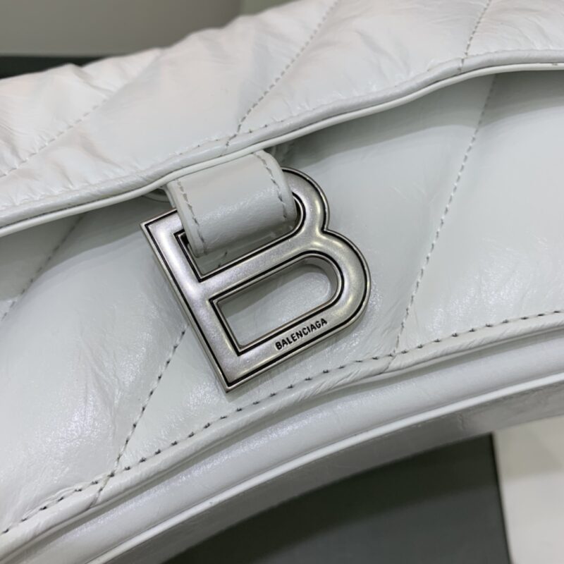Replica Balenciaga Crush Small White - authentic-look luxury purse replica