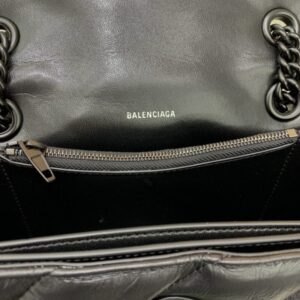Replica Balenciaga Crush Small Full Black - realistic designer-inspired fake bag