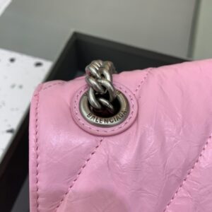 Replica Balenciaga Crush Large Pink - top-tier luxury replica shoulder bag