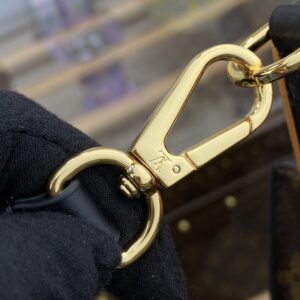 Replica Louis Vuitton On My Side Black-Brown - premium 1:1 fake handbag model