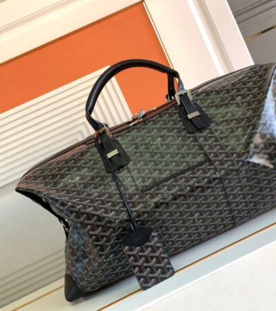 Replica Goyard Bowling 55 Bag Black Brown - best quality luxury bag dupe
