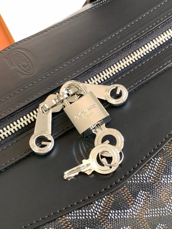 Replica Goyard Bowling 55 Bag Black Brown - high-accuracy replica luxury purse