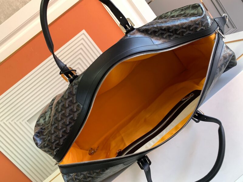 Replica Goyard Bowling 55 Bag Black Brown - 1:1 designer replica handbag