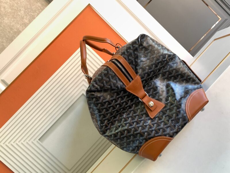 Replica Goyard Bowling 55 Bag Brown - premium 1:1 fake handbag model