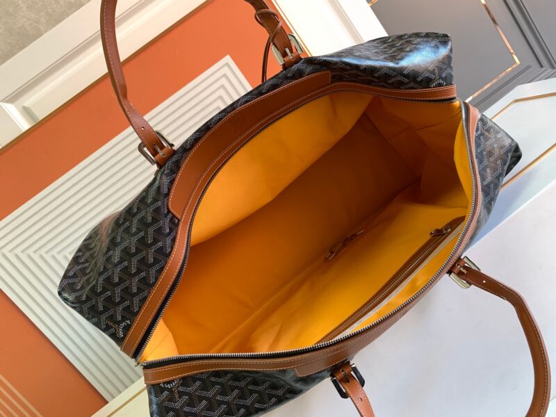 Replica Goyard Bowling 55 Bag Brown - authentic-look luxury purse replica