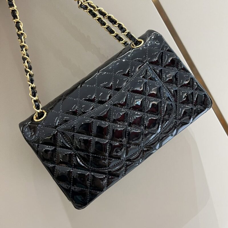 Replica CHANEL Classic Flap 25cm Patent Black - 1:1 designer replica handbag