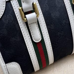 Replica Gucci Gucci Bauletto Top Handle White Black - ultra-realistic fake designer tote