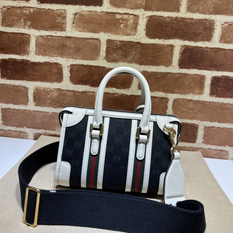 Replica Gucci Gucci Bauletto Top Handle White Black - premium 1:1 fake handbag model