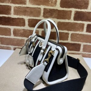 Replica Gucci Gucci Bauletto Top Handle White Black - best-selling designer handbag dupe